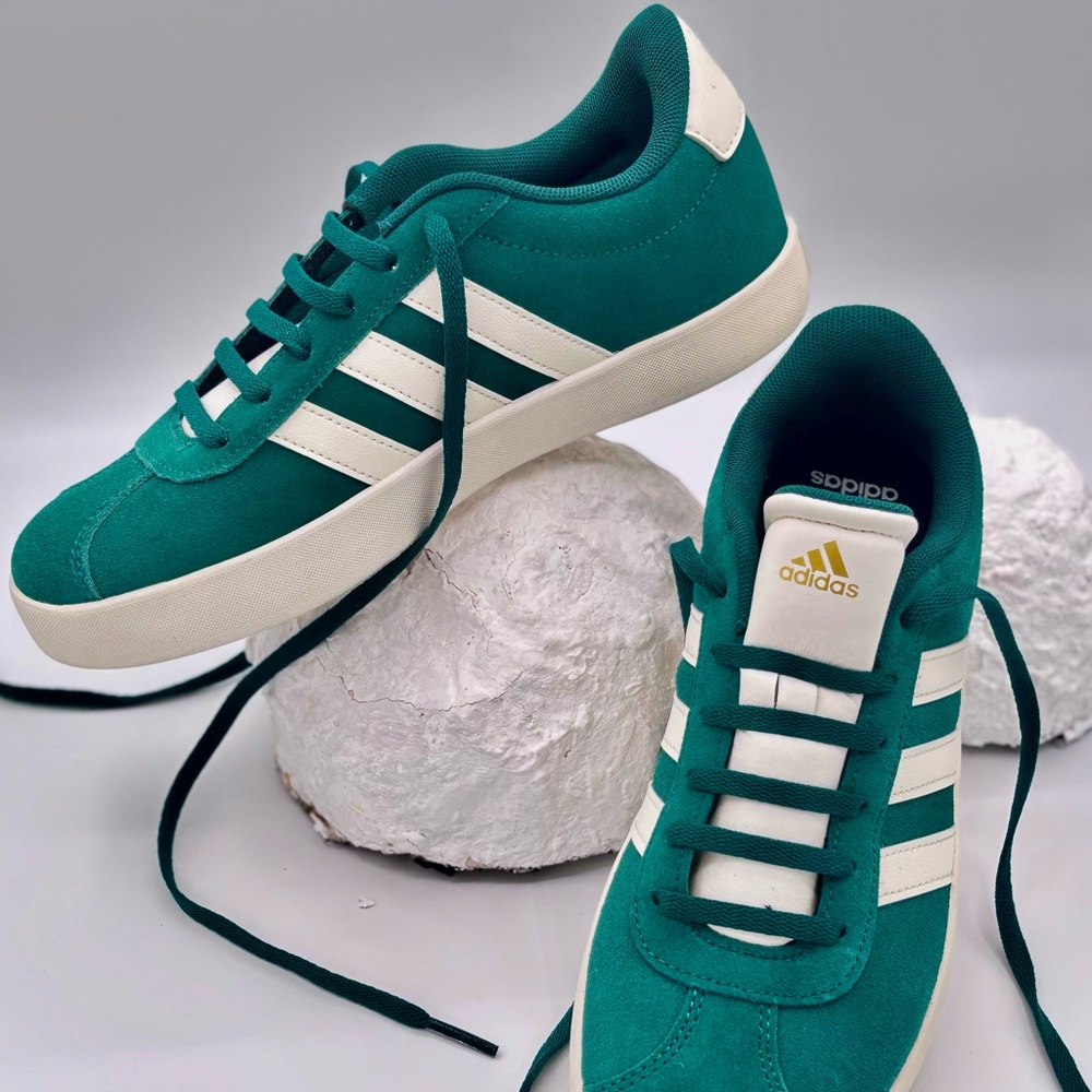 Adidas Green and White Casual Shoes